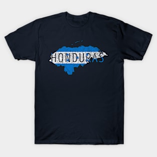 Honduras Map and Flag Souvenir T-Shirt